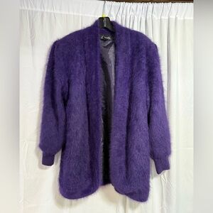 EUC Venesha Angora Purple Women's Jacket Sz S (DCSGBI)